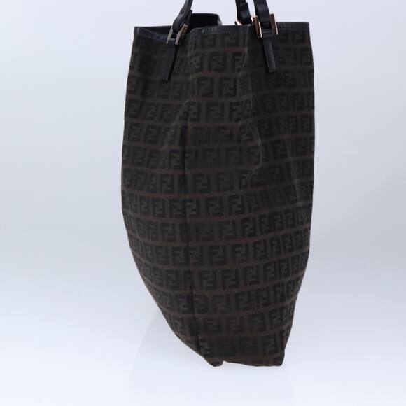 FENDI Zucchino Canvas Tote Bag Brown - Picture 4 of 13